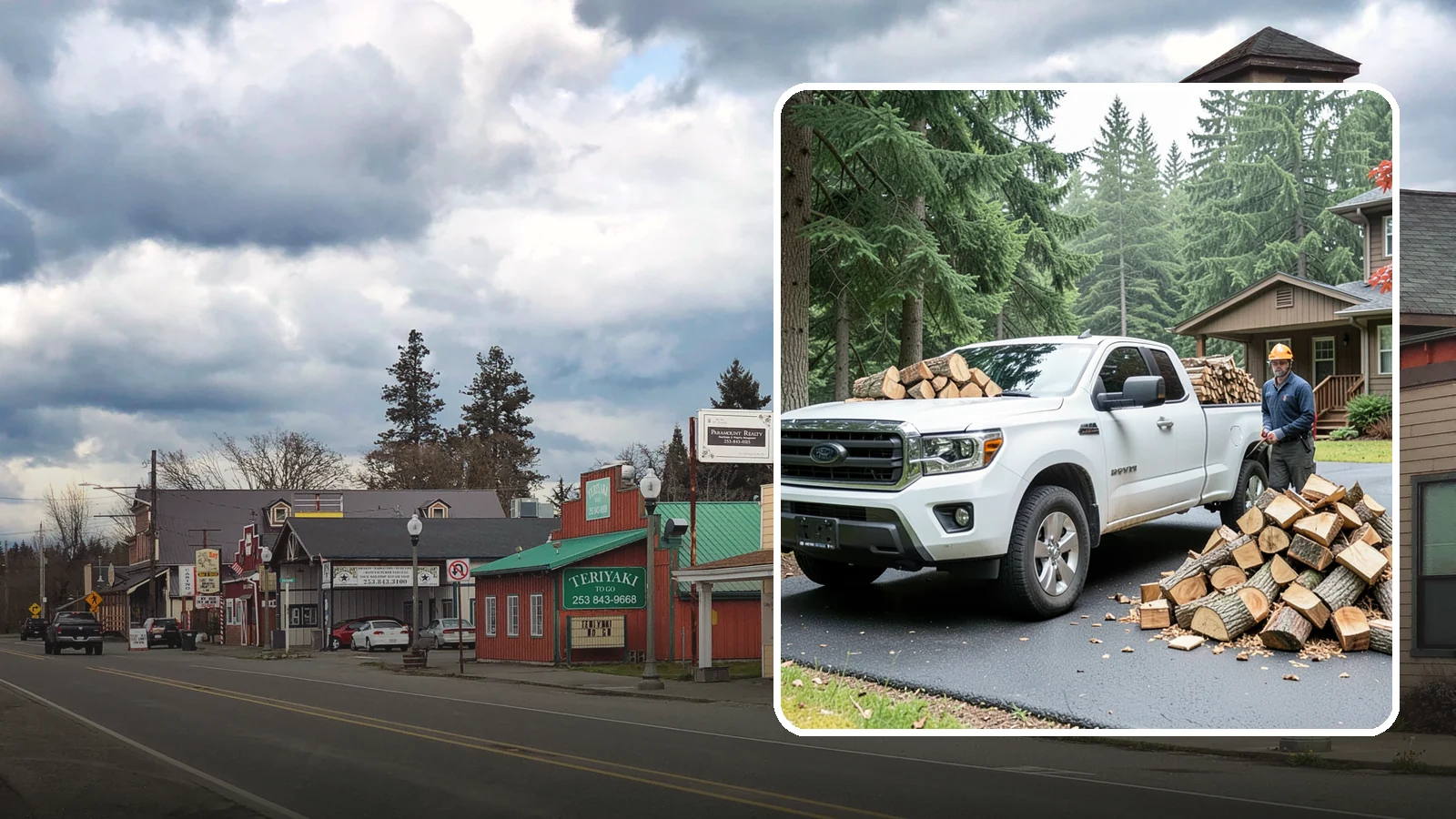 Firewood Delivery in Roy, Pierce County, WA - We haul seasoned, ready-to-burn firewood straight to your Pacific Northwest home so you never have to load, tow, or unload it...