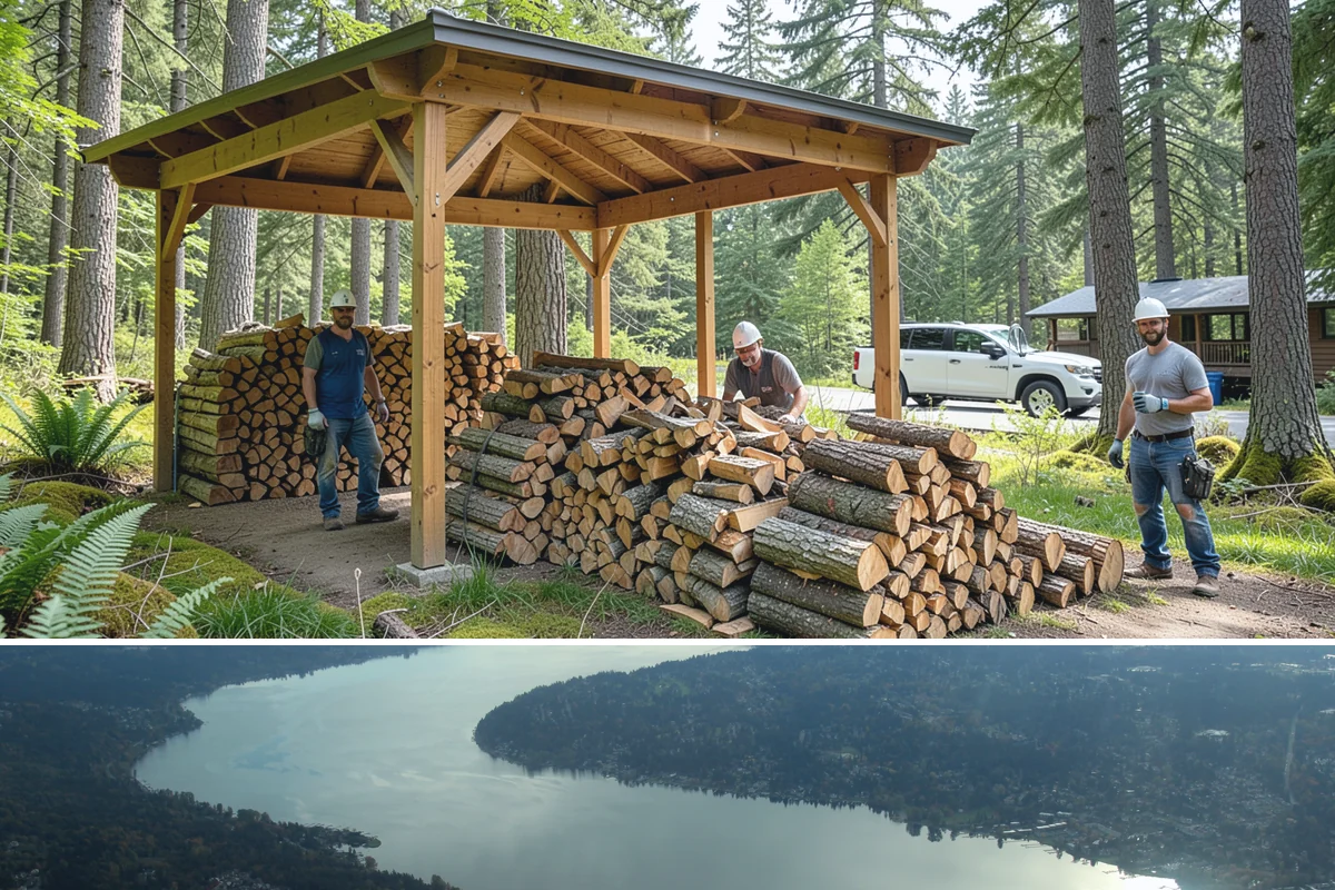 Firewood Delivery in Sammamish, King County, WA - Book delivery in late summer or early fall so your supply is in place well before the wet, cold months arrive.