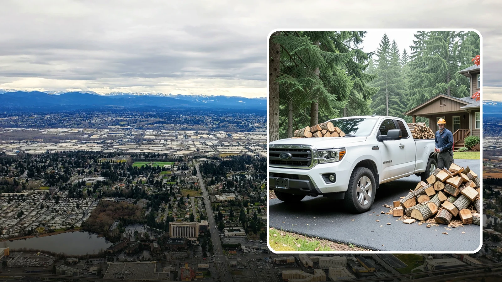 Firewood Delivery in SeaTac, WA - We haul seasoned, ready-to-burn firewood straight to your Pacific Northwest home so you never have to load, tow, or unload it...