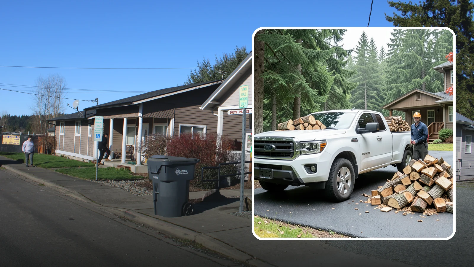 Firewood Delivery in South Prairie, Pierce County, WA - We haul seasoned, ready-to-burn firewood straight to your Pacific Northwest home so you never have to load, tow, or unload it...