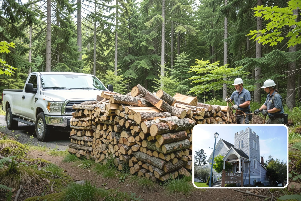 Firewood Delivery in Steilacoom, Pierce County, WA - Saves you the hassle of renting a truck and hauling heavy wood