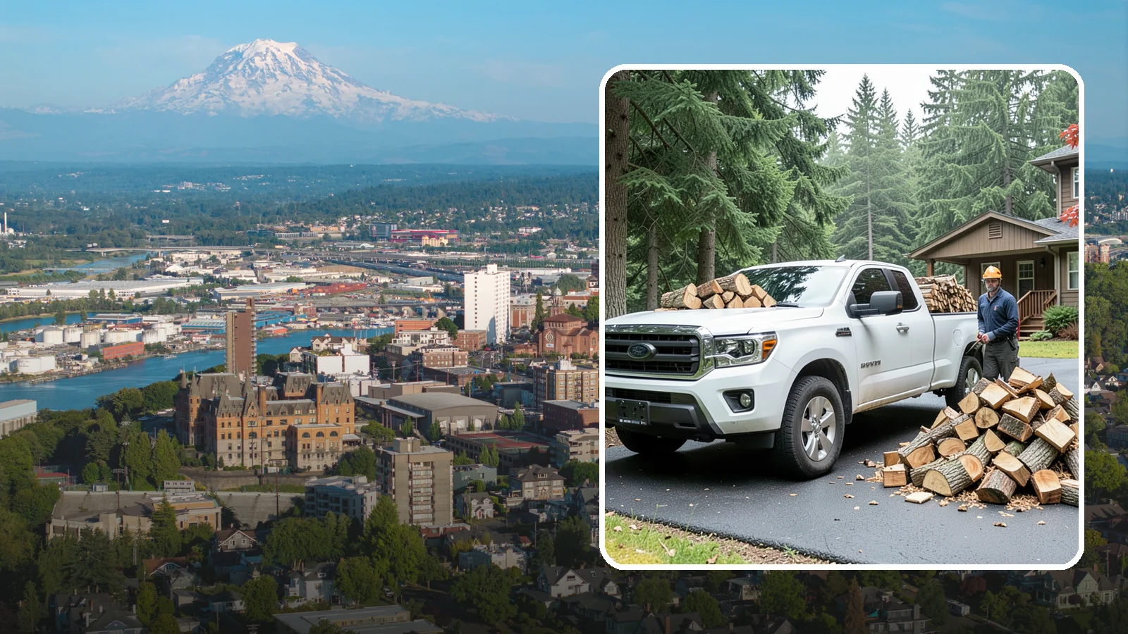 Firewood Delivery in Tacoma, Pierce County, WA - We haul seasoned, ready-to-burn firewood straight to your Pacific Northwest home so you never have to load, tow, or unload it...