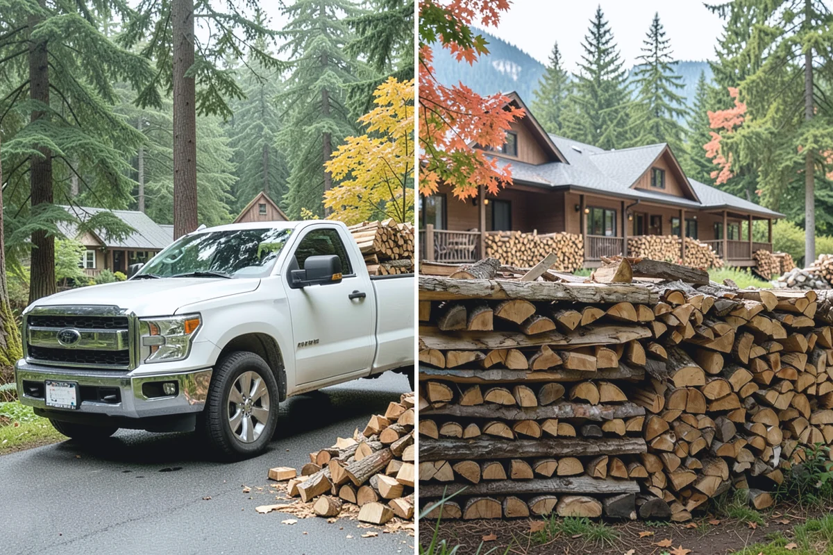 Firewood Delivery in Woodinville, King County, WA - Confirm your quantity, drop location, and preferred window