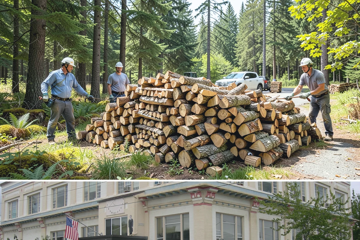 Firewood Disposal in Anacortes, Skagit County, WA - A good spring or early-fall task to clear old wood before restocking for the season.