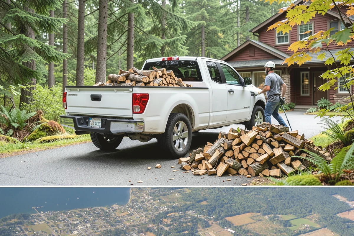 Firewood Disposal in Coupeville, Island County, WA - A good spring or early-fall task to clear old wood before restocking for the season.
