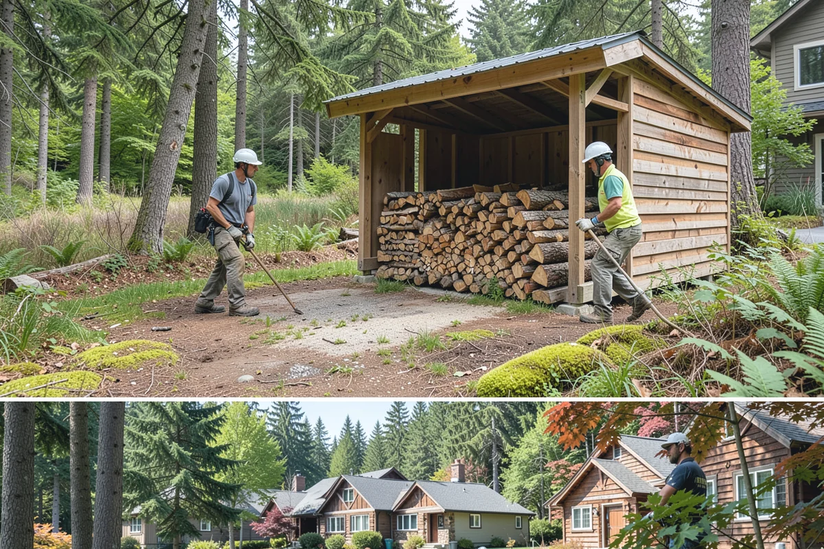 Firewood Disposal in Edgewood, WA - A good spring or early-fall task to clear old wood before restocking for the season.