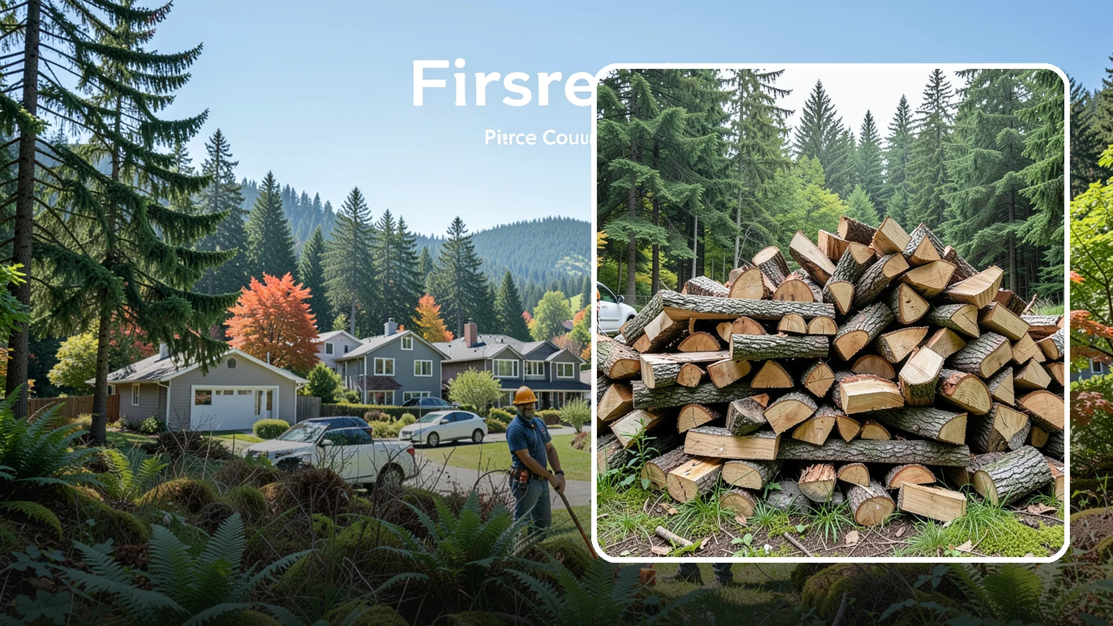 Firewood Disposal in Fircrest, Pierce County, WA - Our firewood disposal service hauls away old, unwanted, or unusable wood so you can reclaim your space.