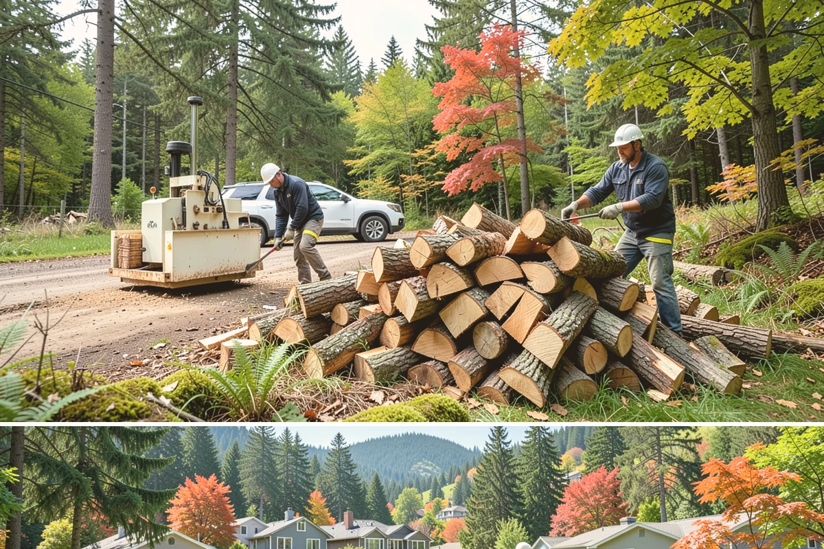 Firewood Disposal in Fircrest, Pierce County, WA - A good spring or early-fall task to clear old wood before restocking for the season.