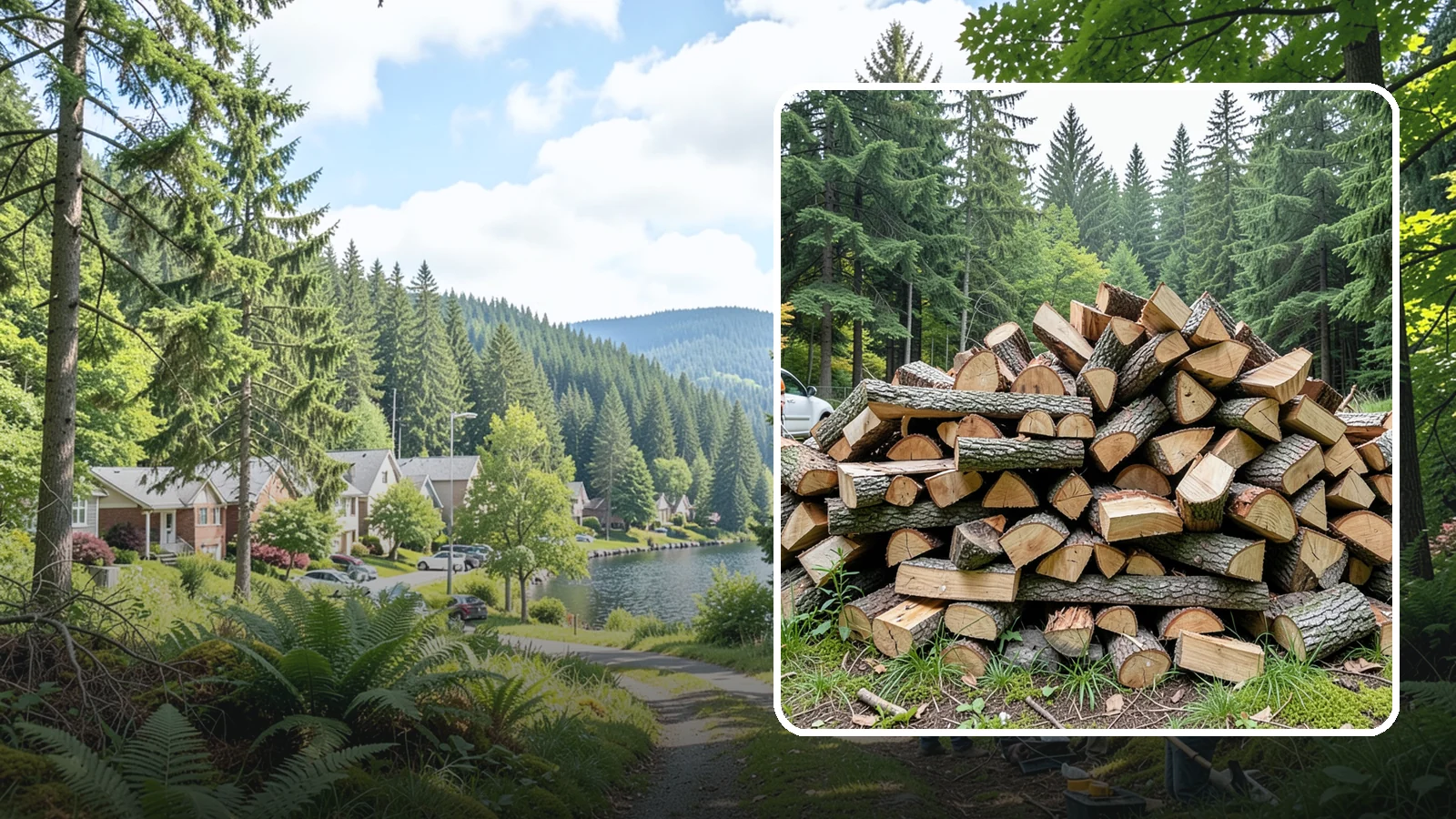 Firewood Disposal in Lake Forest Park, King County, WA - Our firewood disposal service hauls away old, unwanted, or unusable wood so you can reclaim your space.