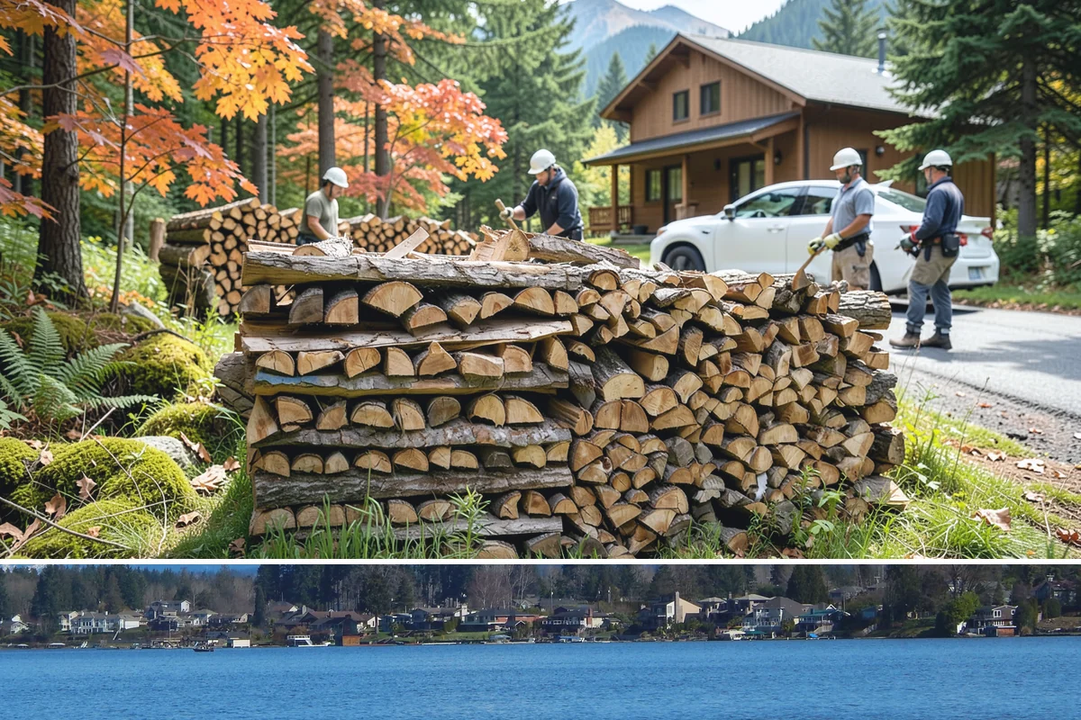 Firewood Disposal in Lake Stevens, Snohomish County, WA - A good spring or early-fall task to clear old wood before restocking for the season.
