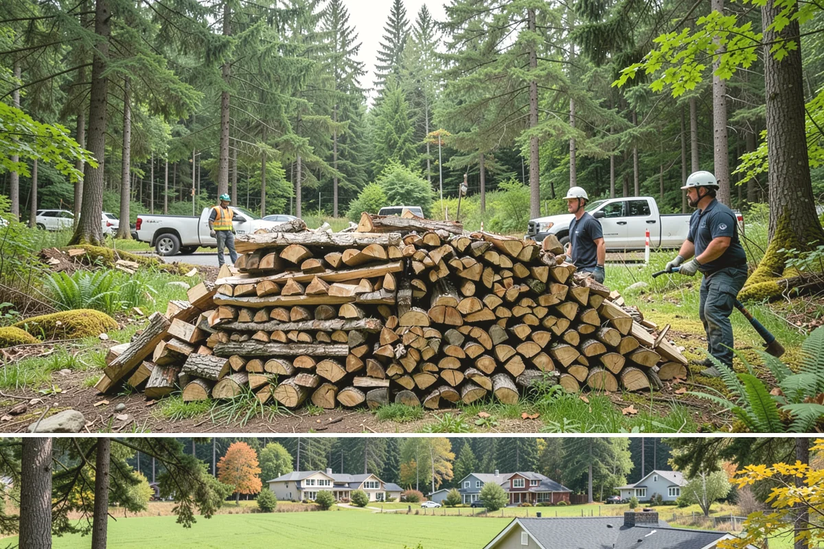 Firewood Disposal in Lyman, Skagit County, WA - A good spring or early-fall task to clear old wood before restocking for the season.