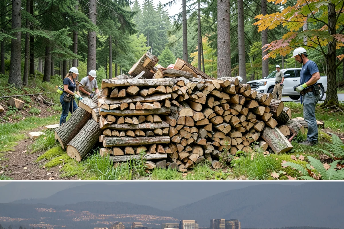 Firewood Disposal in Medina, King County, WA - A good spring or early-fall task to clear old wood before restocking for the season.
