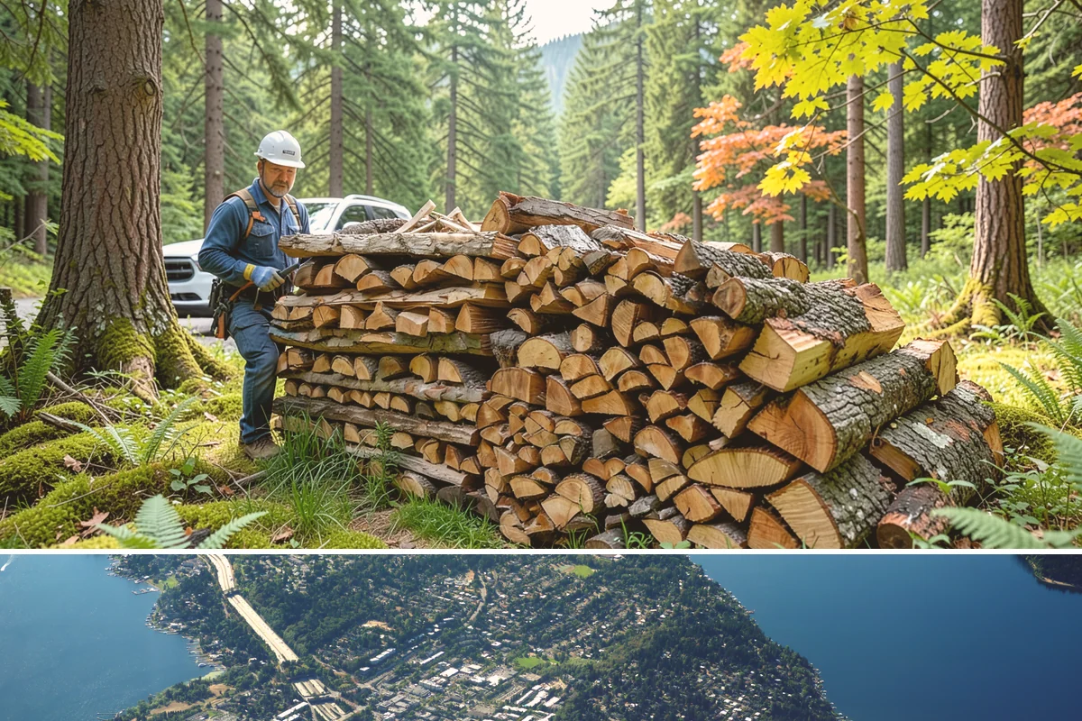 Firewood Disposal in Mercer Island, King County, WA - A good spring or early-fall task to clear old wood before restocking for the season.