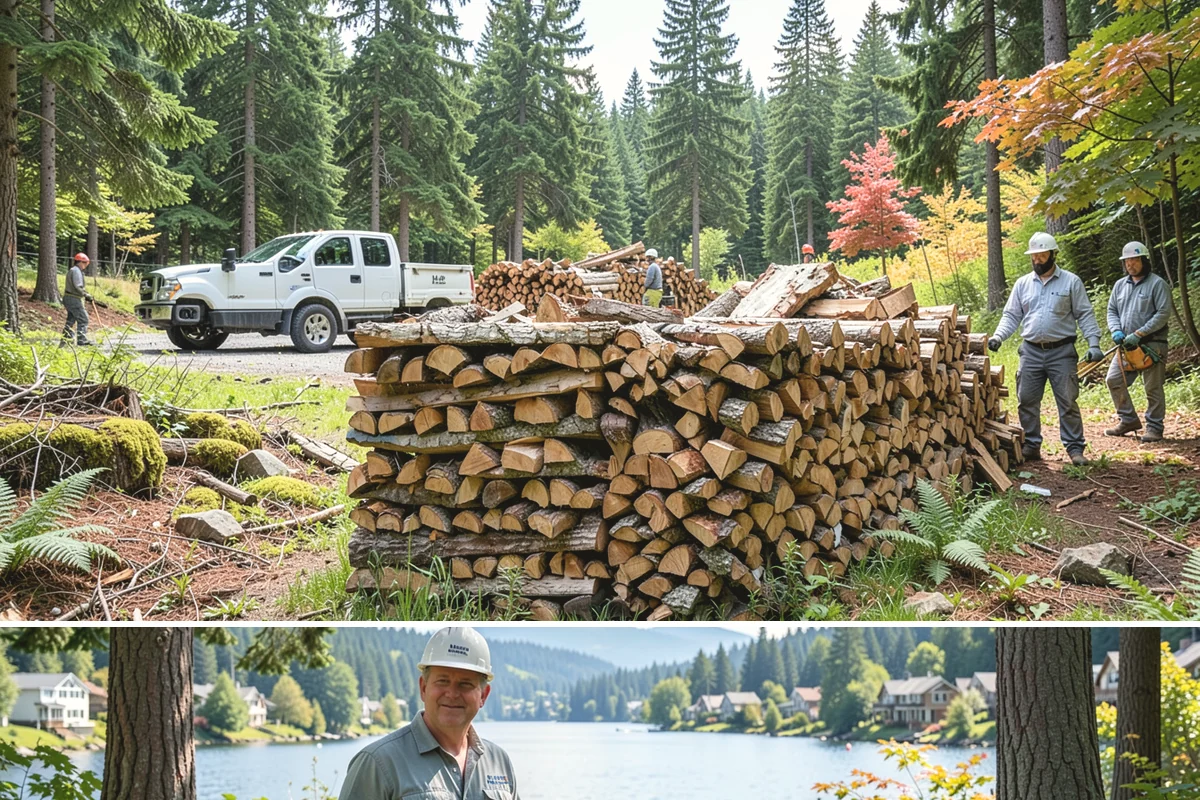 Firewood Disposal in Milton, King County, WA - A good spring or early-fall task to clear old wood before restocking for the season.