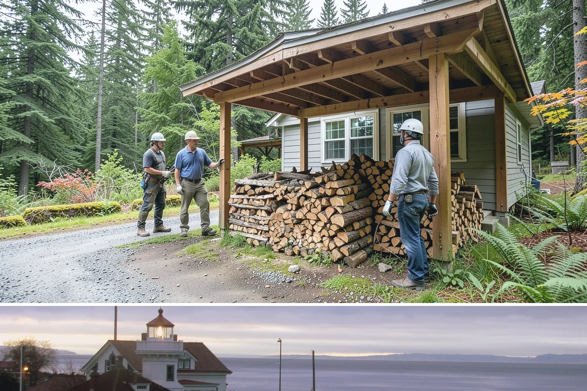 Firewood Disposal in Mukilteo, Snohomish County, WA - A good spring or early-fall task to clear old wood before restocking for the season.