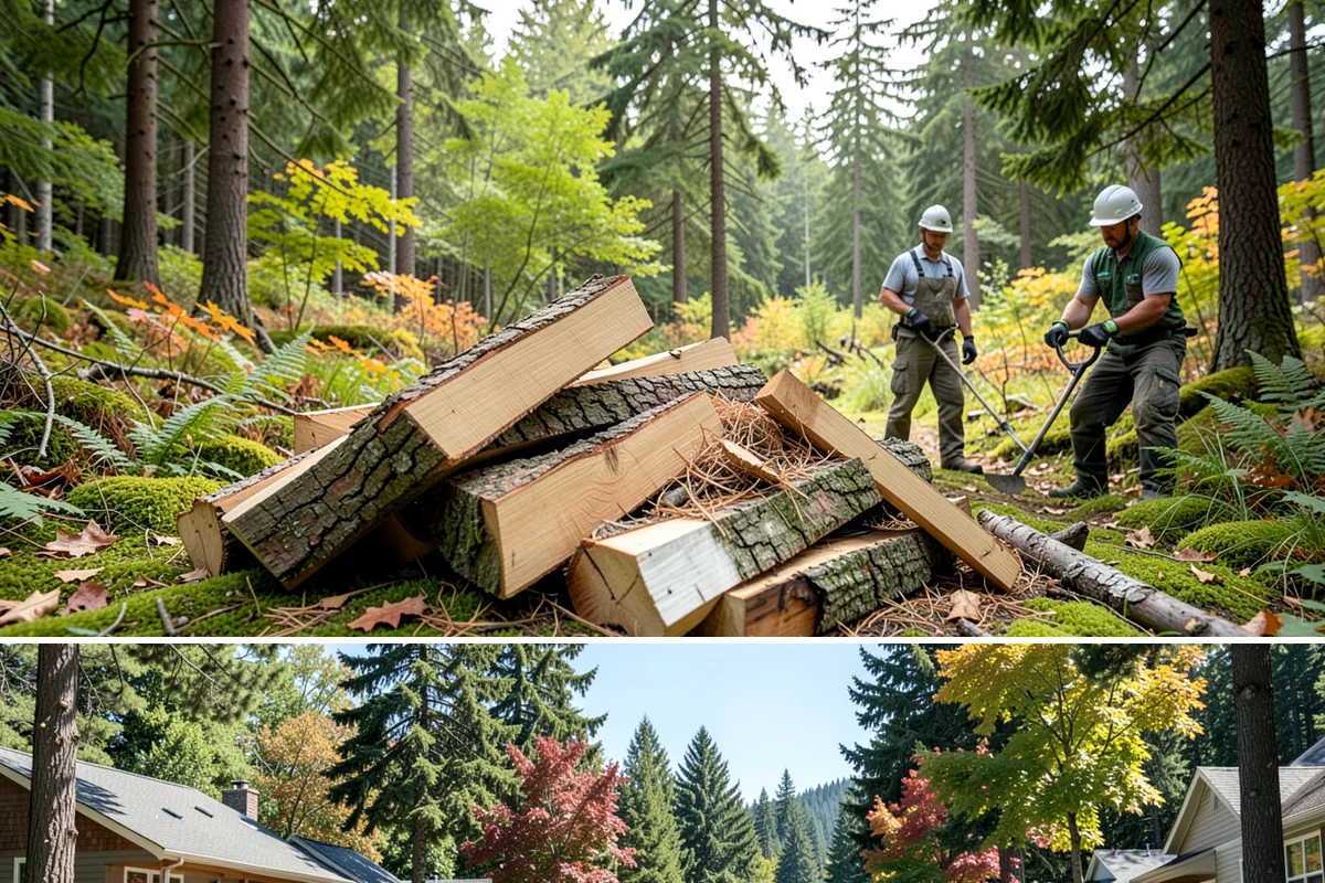 Firewood Disposal in Orting, Pierce County, WA - A good spring or early-fall task to clear old wood before restocking for the season.