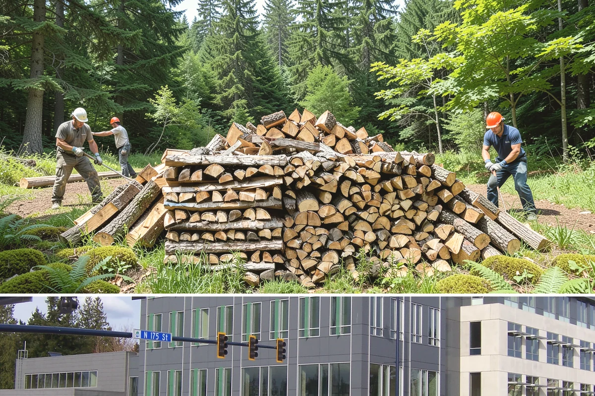 Firewood Disposal in Shoreline, King County, WA - A good spring or early-fall task to clear old wood before restocking for the season.