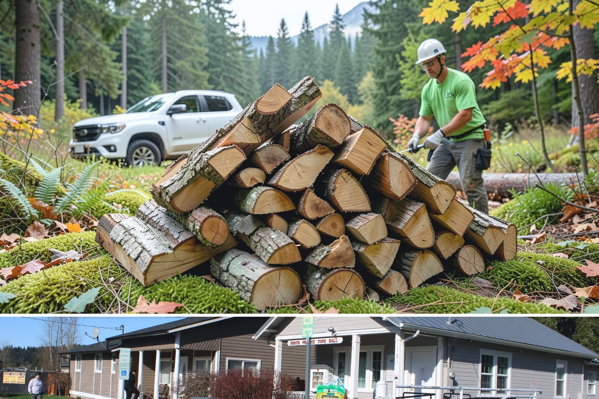 Firewood Disposal in South Prairie, Pierce County, WA - A good spring or early-fall task to clear old wood before restocking for the season.