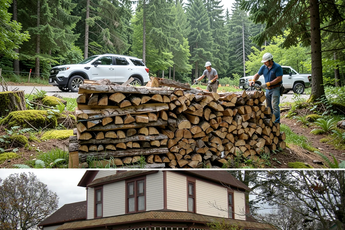 Firewood Disposal in Sumner, Pierce County, WA - A good spring or early-fall task to clear old wood before restocking for the season.