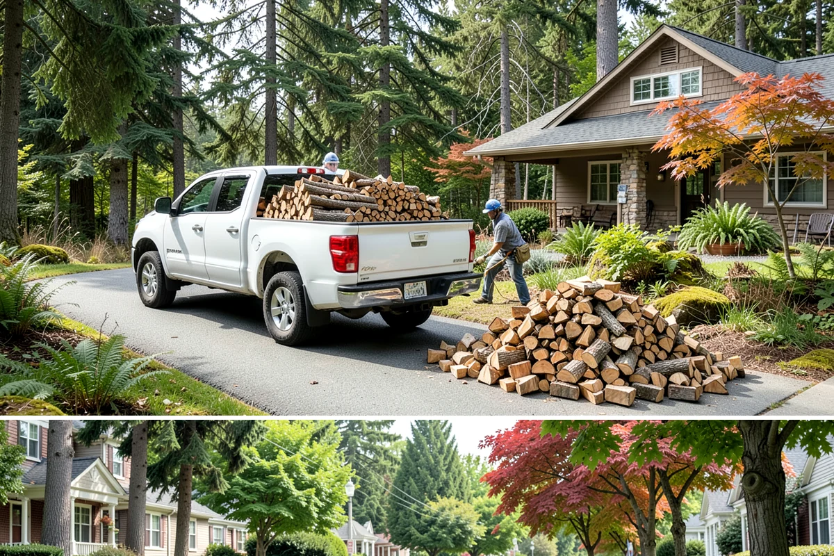 Firewood Gift Delivery in Beaux Arts Village, King County, WA - Best arranged ahead of the holidays and cold months when a firewood gift is most appreciated.