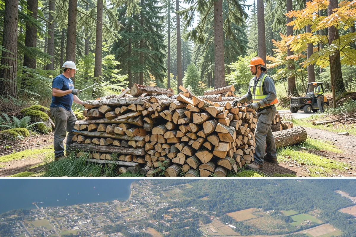 Firewood Gift Delivery in Coupeville, Island County, WA - Best arranged ahead of the holidays and cold months when a firewood gift is most appreciated.