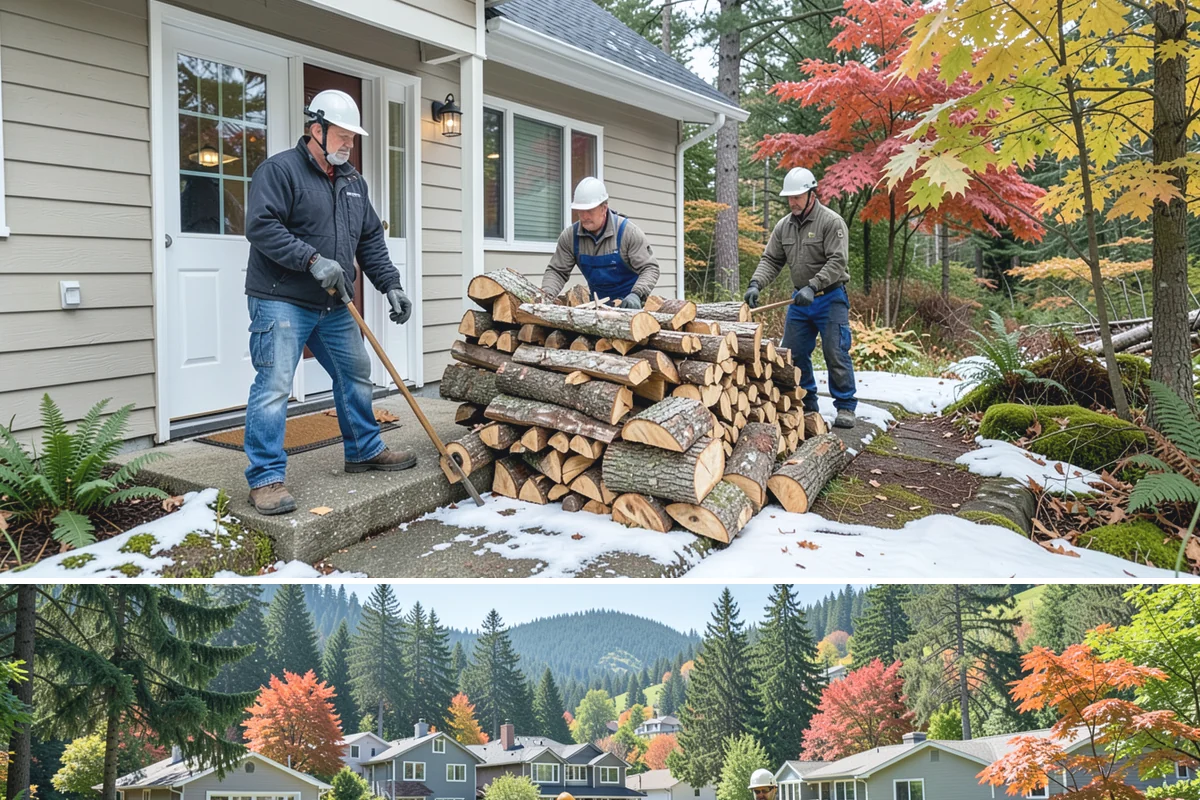 Firewood Gift Delivery in Fircrest, Pierce County, WA - Best arranged ahead of the holidays and cold months when a firewood gift is most appreciated.