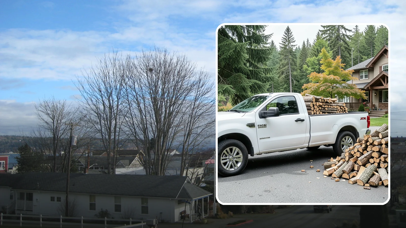 Firewood Gift Delivery in Langley, Island County, WA - Our firewood gift delivery sends a ready-to-burn supply straight to your recipient's door on the date you choose.