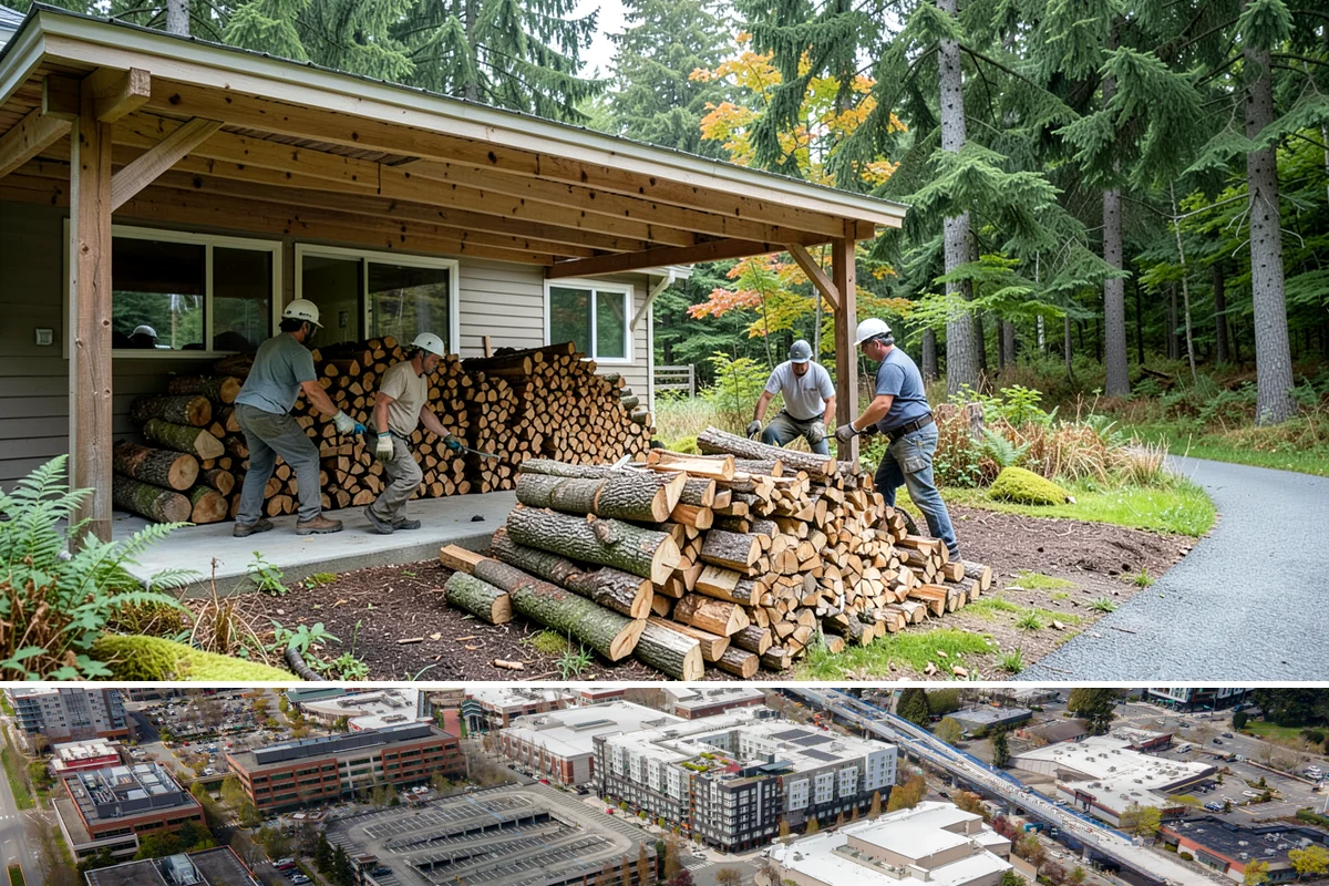 Firewood Gift Delivery in Redmond, King County, WA - Best arranged ahead of the holidays and cold months when a firewood gift is most appreciated.