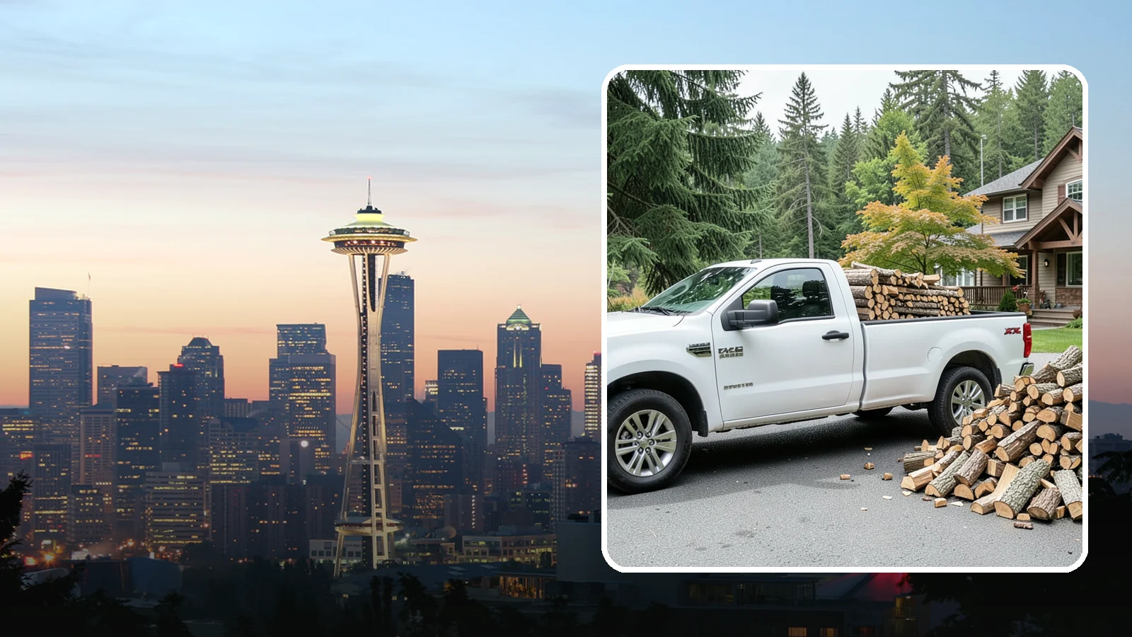 Firewood Gift Delivery in Seattle, King County, WA - Our firewood gift delivery sends a ready-to-burn supply straight to your recipient's door on the date you choose.