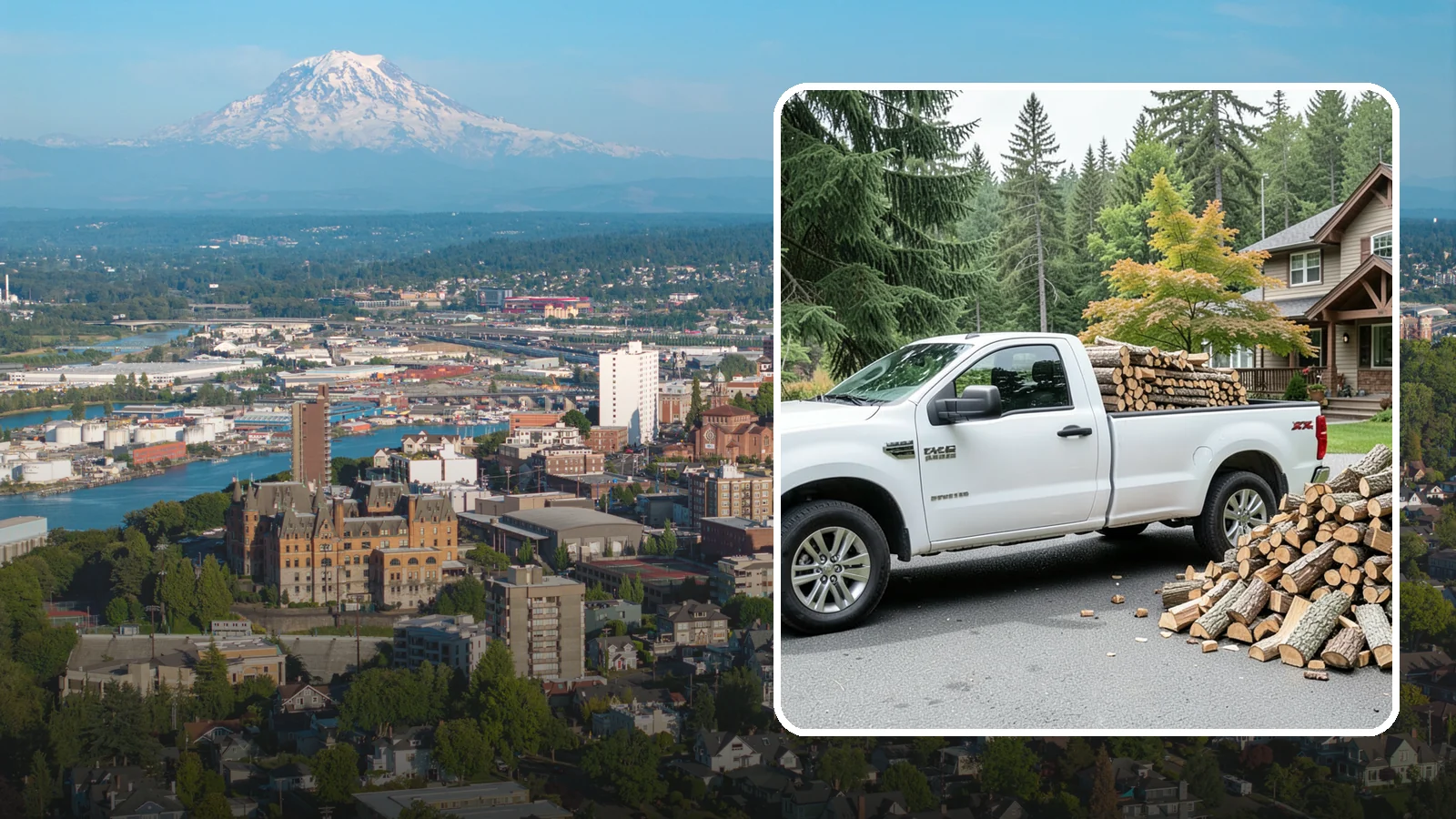Firewood Gift Delivery in Tacoma, Pierce County, WA - Our firewood gift delivery sends a ready-to-burn supply straight to your recipient's door on the date you choose.