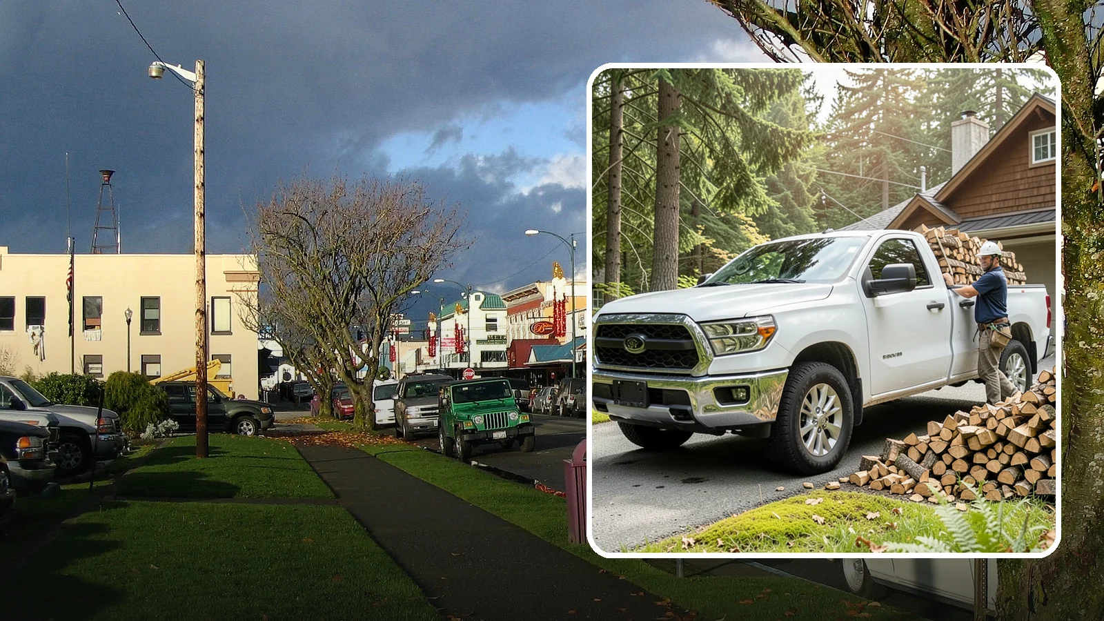 Firewood Hauling in Arlington, Snohomish County, WA - We haul logs, rounds, or finished firewood to or from your property.