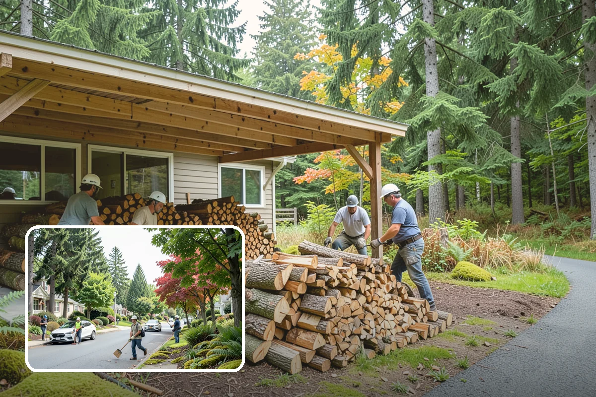 Firewood Hauling in Beaux Arts Village, King County, WA - Safe transport of heavy wood loads