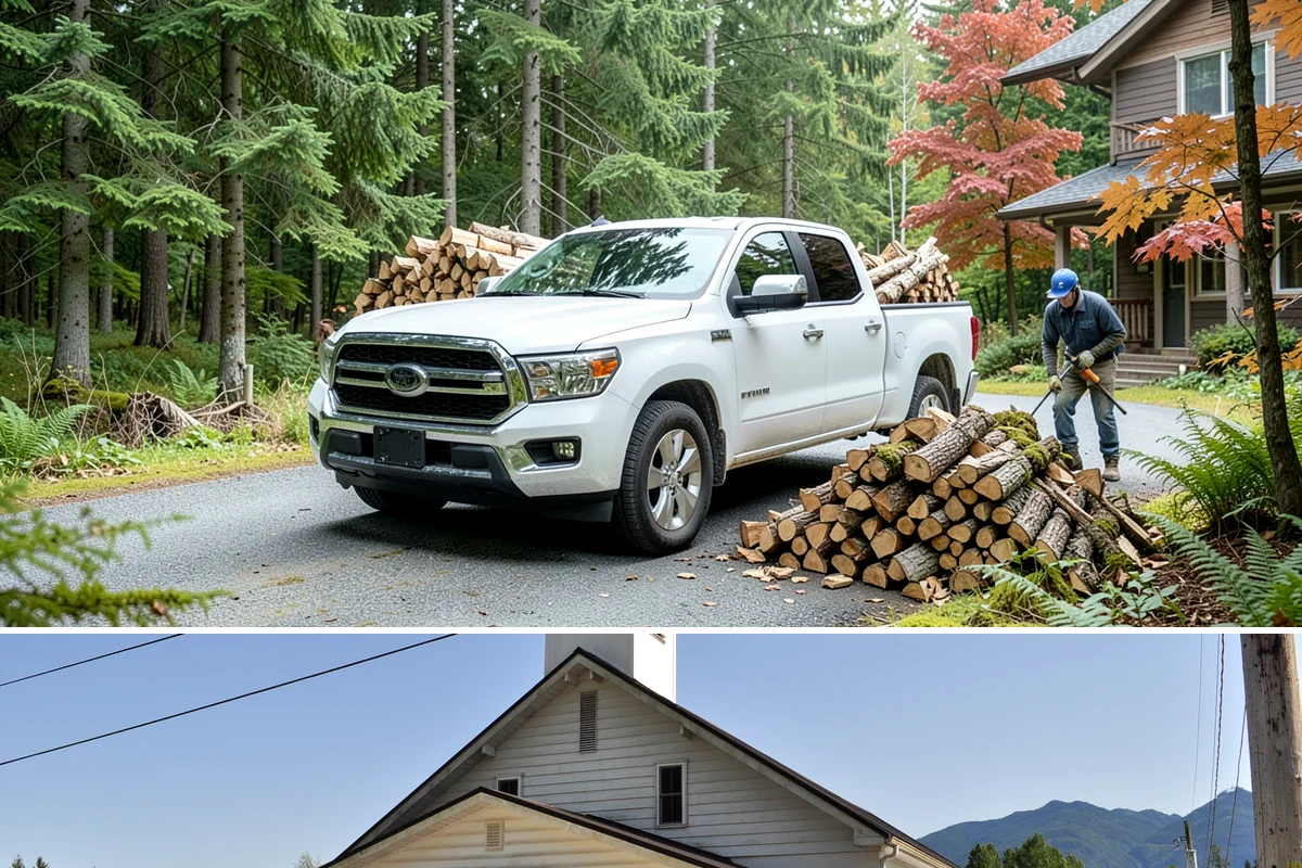 Firewood Hauling in Concrete, Skagit County, WA - Hauling is busiest after storm season and before winter, so schedule ahead during those peak periods.