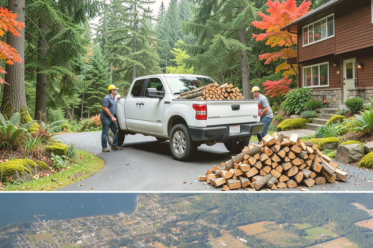 Firewood Hauling in Coupeville, Island County, WA - Hauling is busiest after storm season and before winter, so schedule ahead during those peak periods.