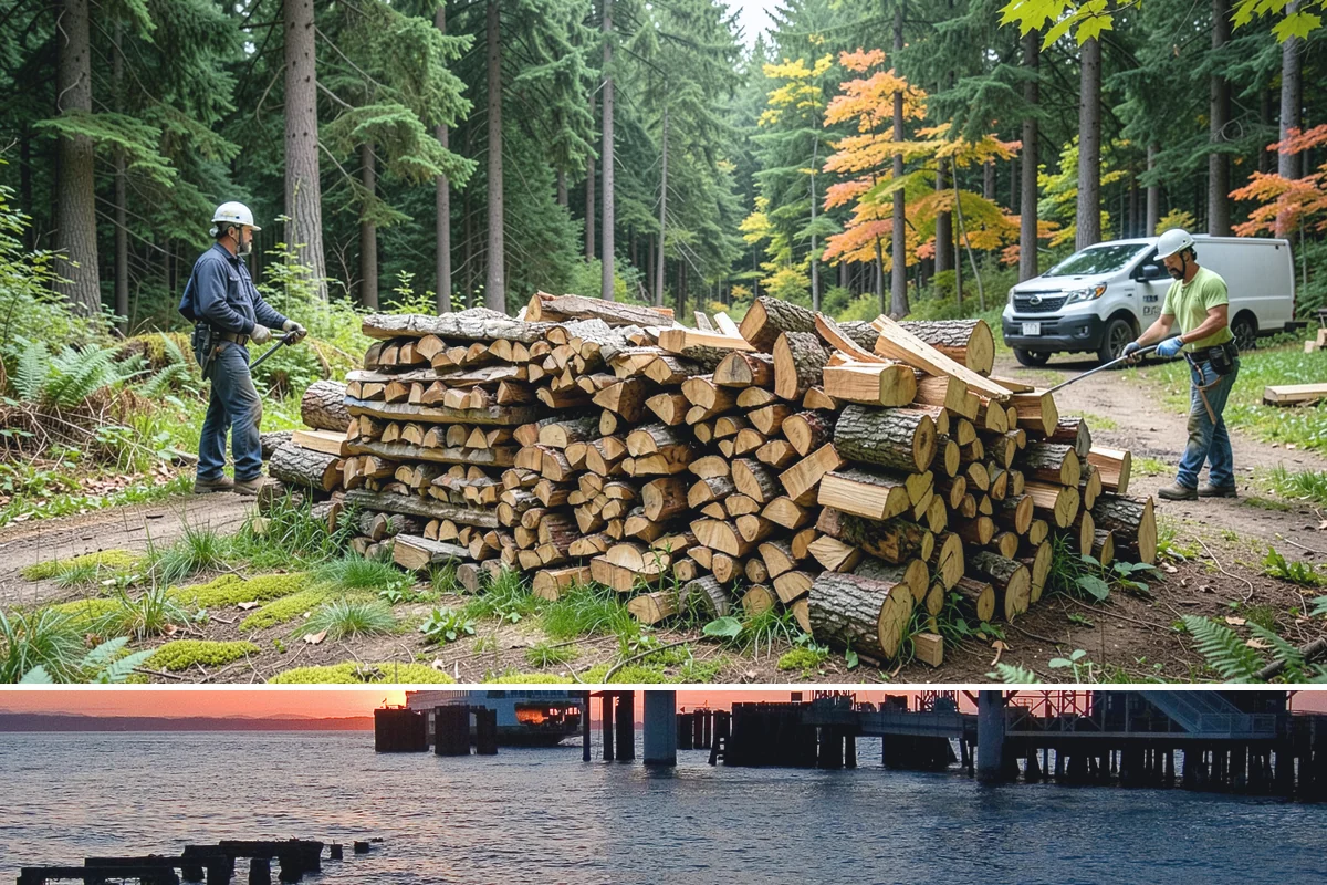 Firewood Hauling in Edmonds, Snohomish County, WA - Hauling is busiest after storm season and before winter, so schedule ahead during those peak periods.