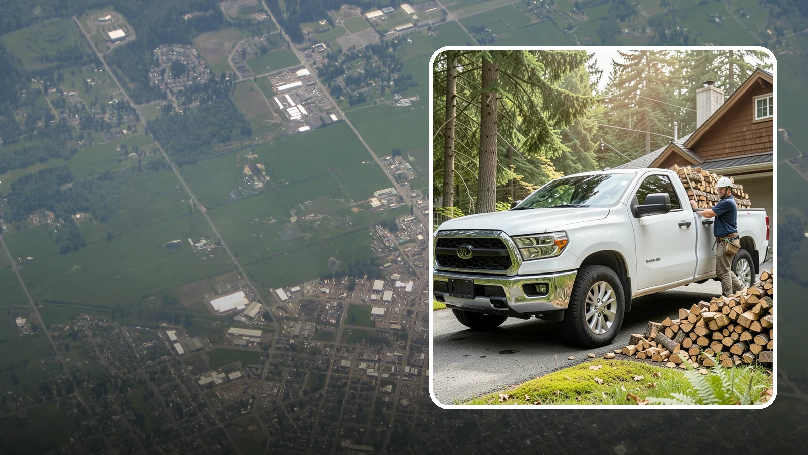 Firewood Hauling in Enumclaw, King County, WA - We haul logs, rounds, or finished firewood to or from your property.