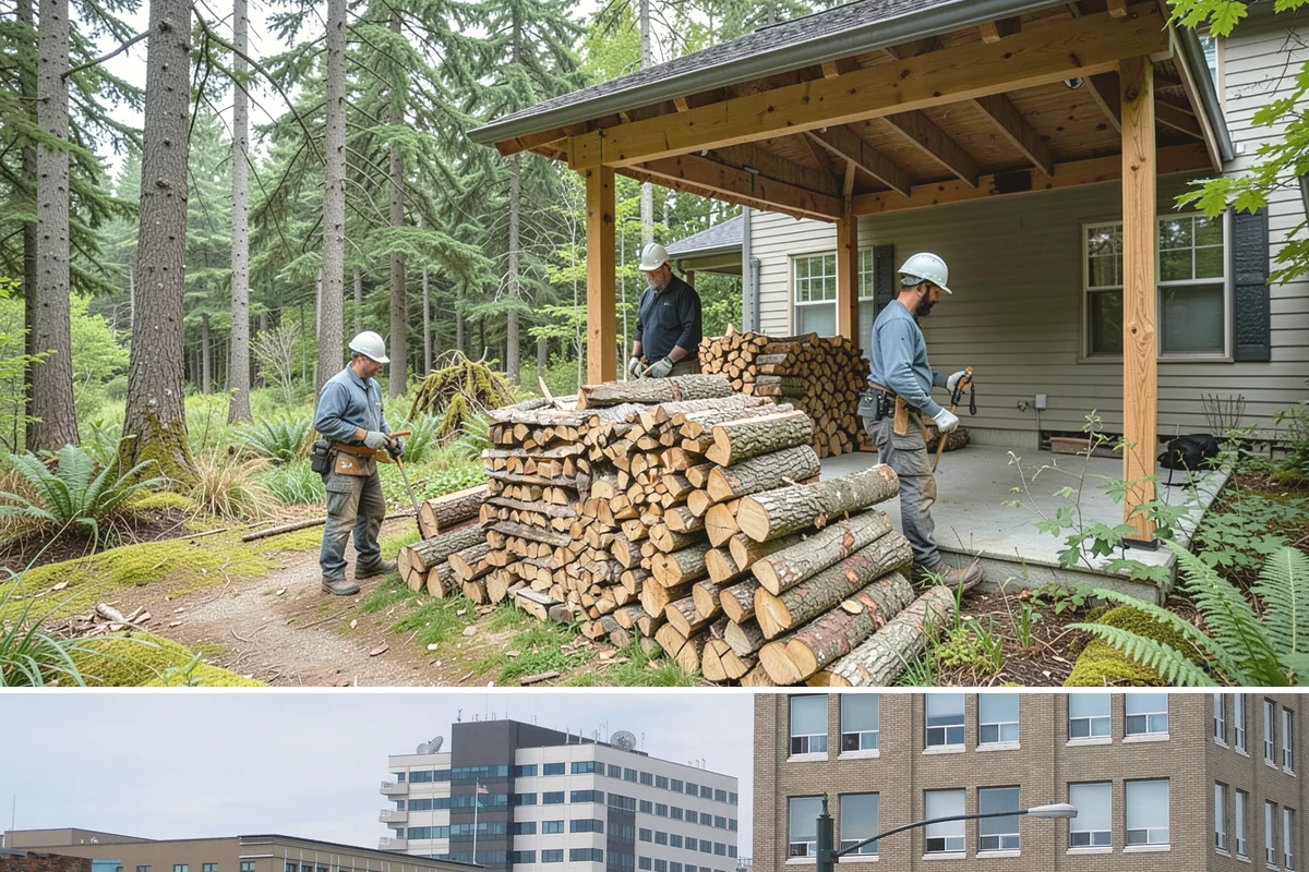 Firewood Hauling in Everett, Snohomish County, WA - Hauling is busiest after storm season and before winter, so schedule ahead during those peak periods.