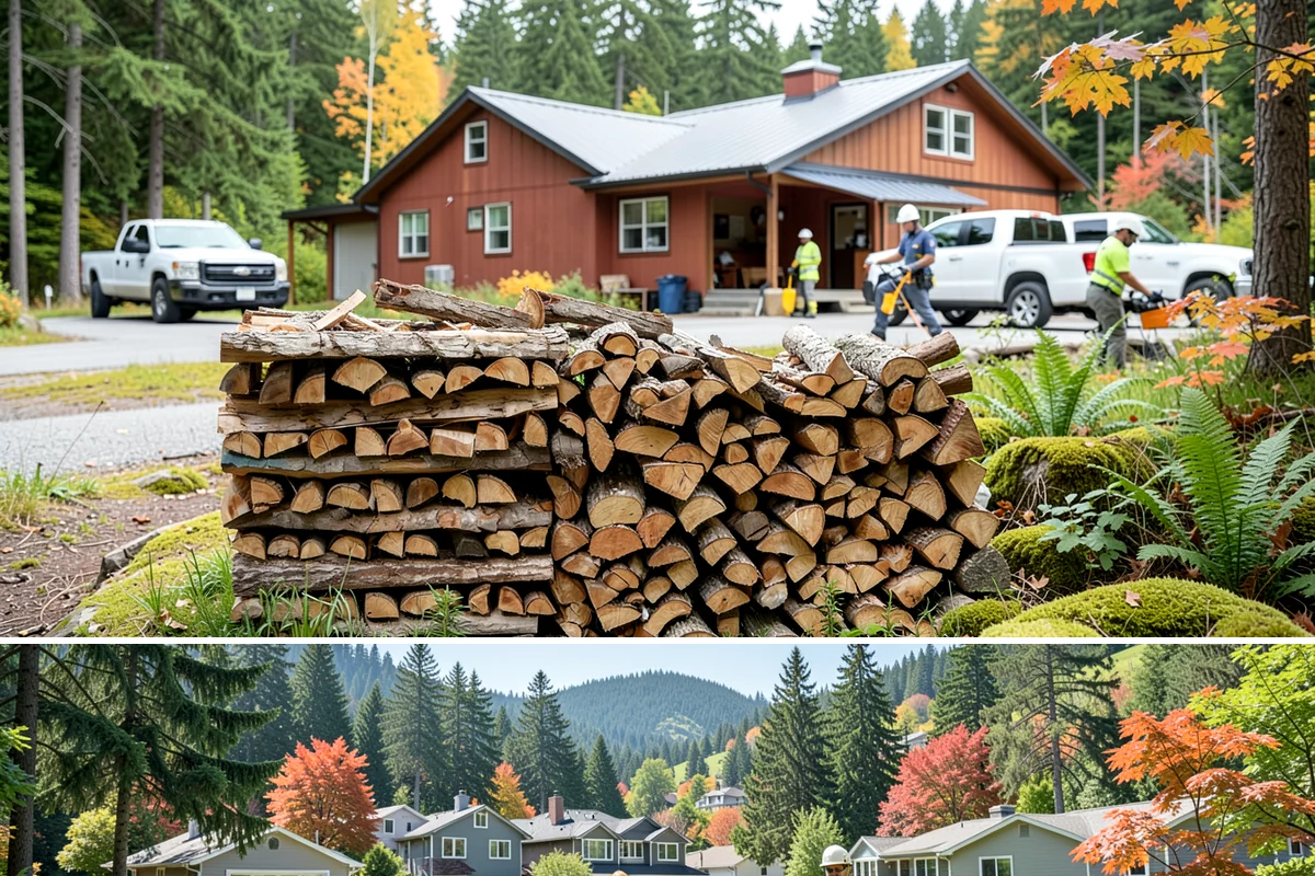 Firewood Hauling in Fircrest, Pierce County, WA - Hauling is busiest after storm season and before winter, so schedule ahead during those peak periods.