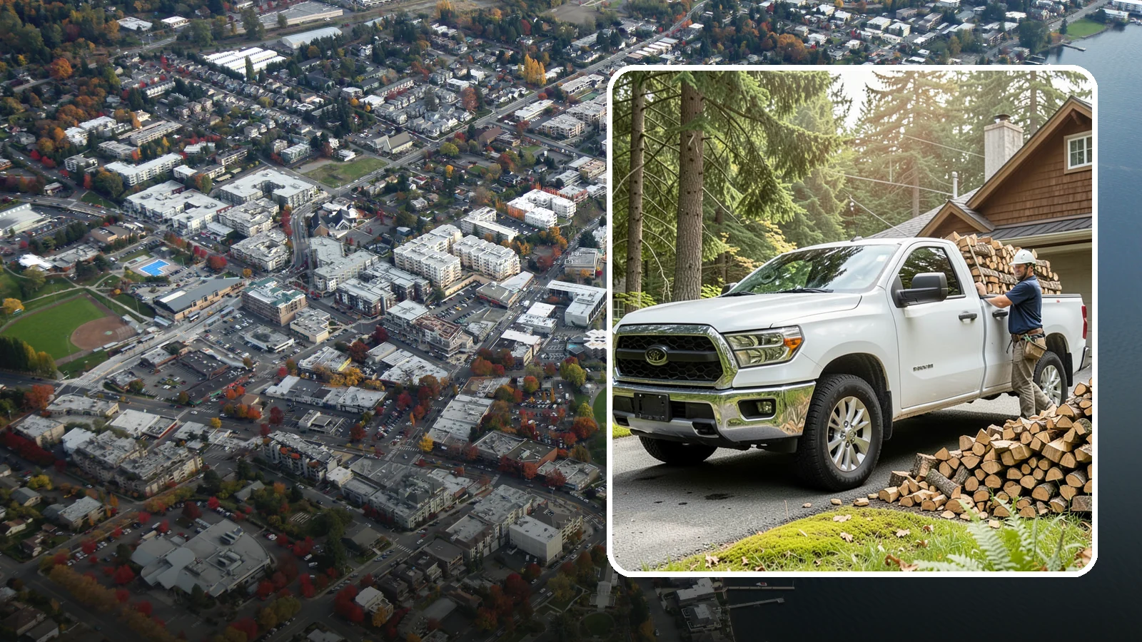 Firewood Hauling in Kirkland, King County, WA - We haul logs, rounds, or finished firewood to or from your property.