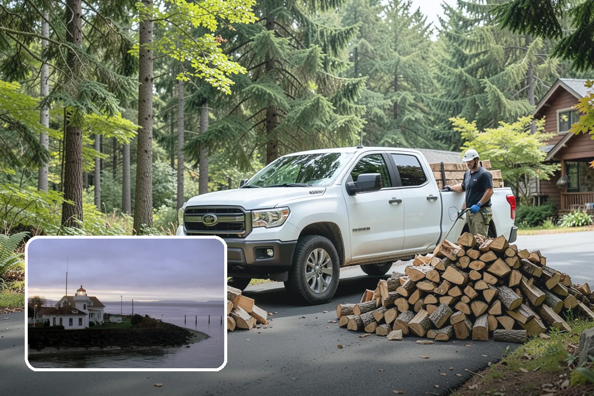 Firewood Hauling in Mukilteo, Snohomish County, WA - Safe transport of heavy wood loads