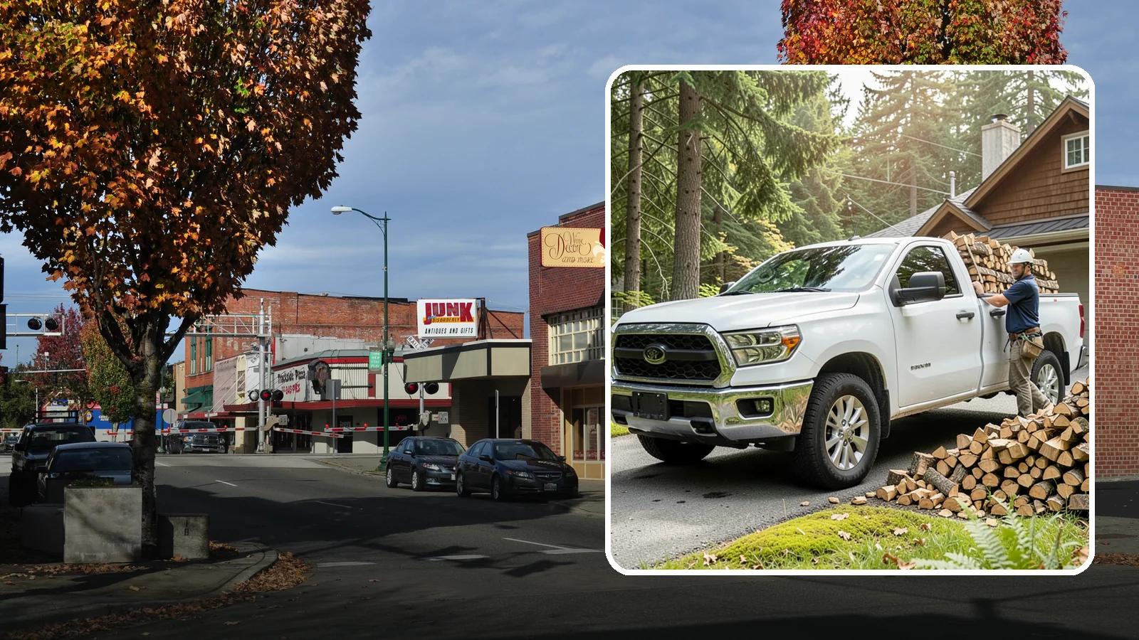 Firewood Hauling in Puyallup, Pierce County, WA - We haul logs, rounds, or finished firewood to or from your property.