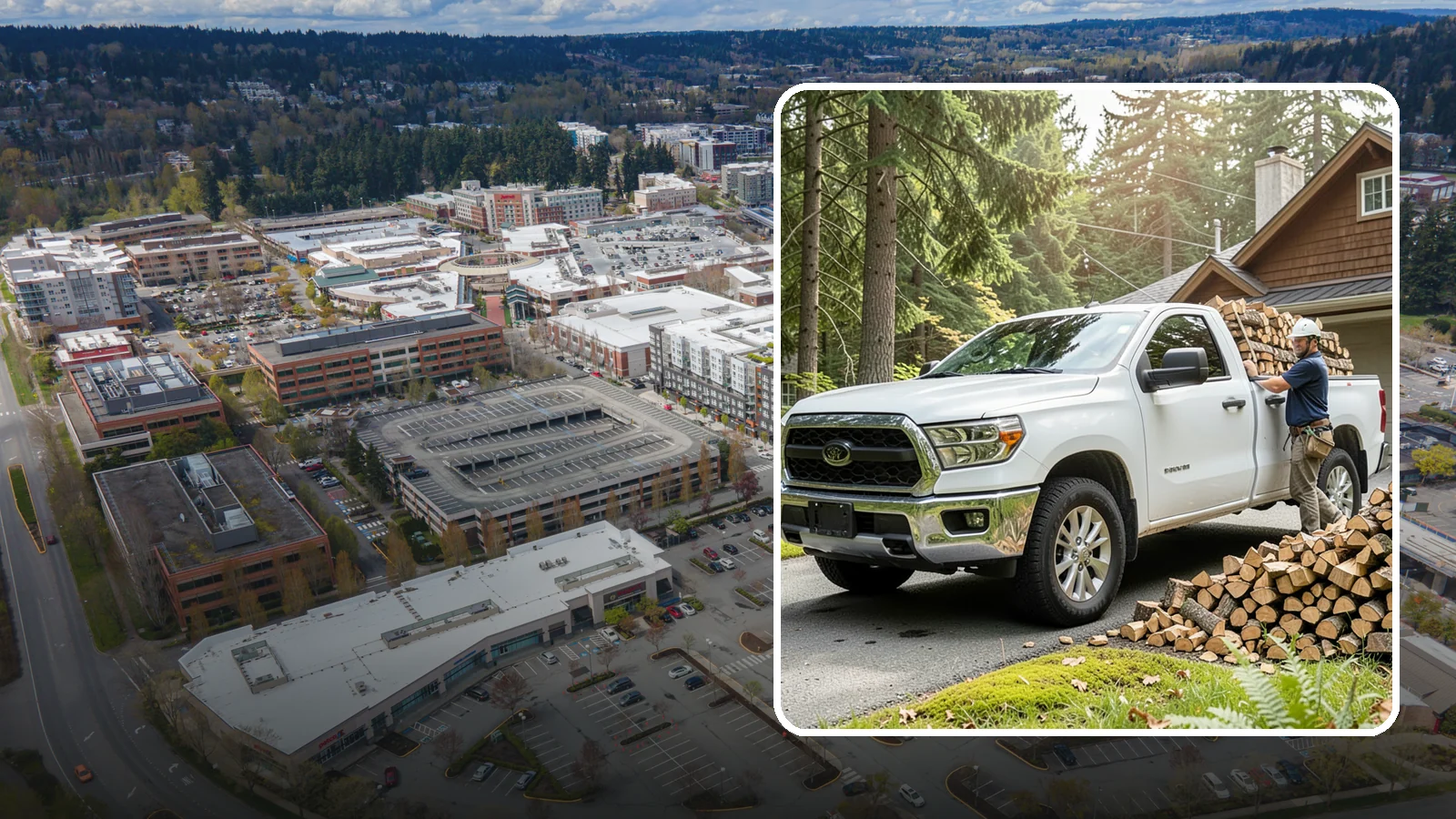 Firewood Hauling in Redmond, King County, WA - We haul logs, rounds, or finished firewood to or from your property.
