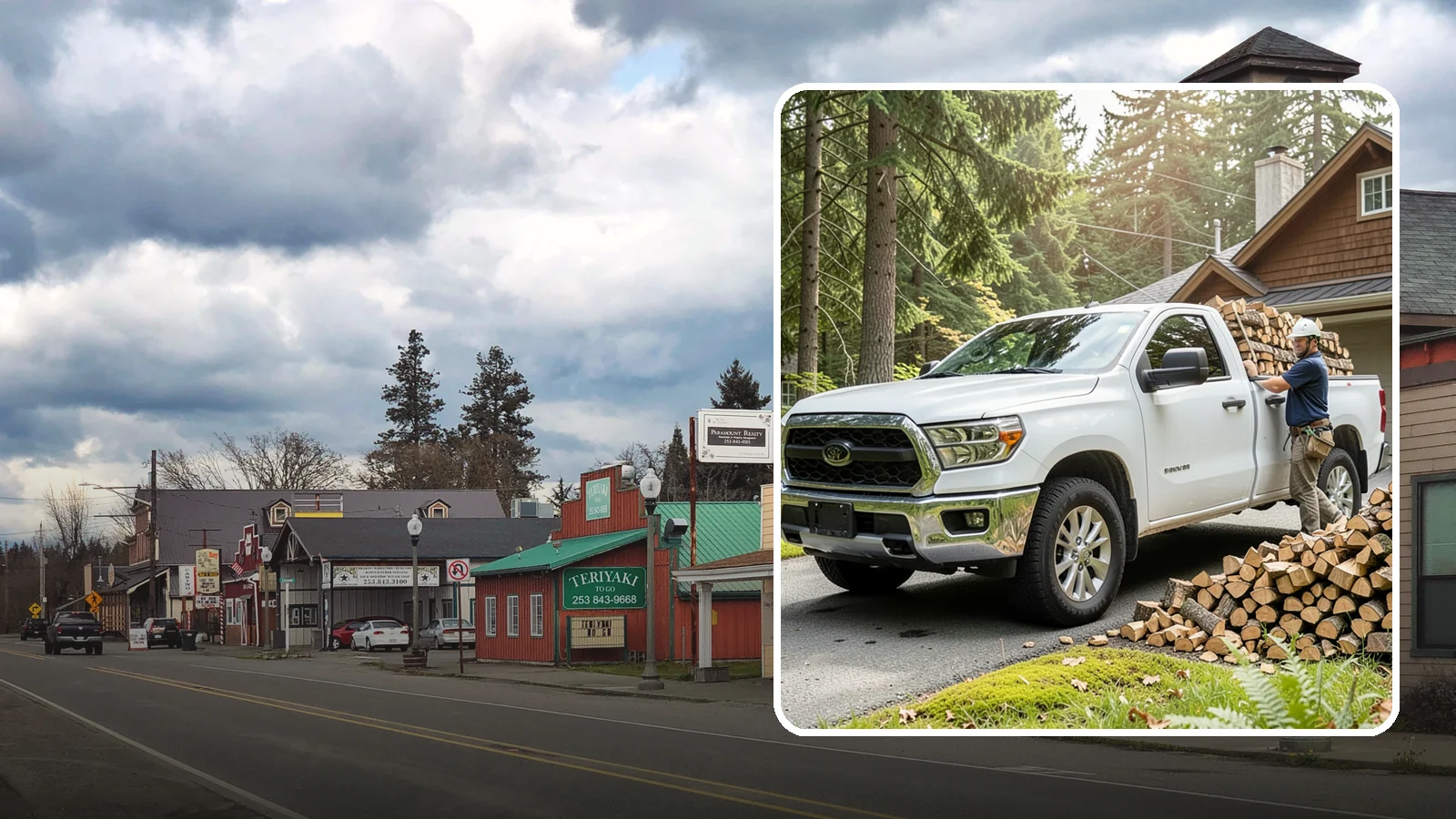 Firewood Hauling in Roy, Pierce County, WA - We haul logs, rounds, or finished firewood to or from your property.