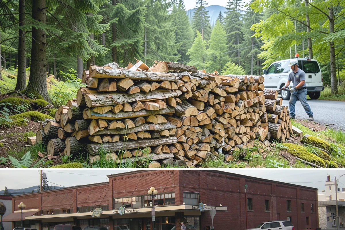Firewood Hauling in Sedro-Woolley, Skagit County, WA - Hauling is busiest after storm season and before winter, so schedule ahead during those peak periods.