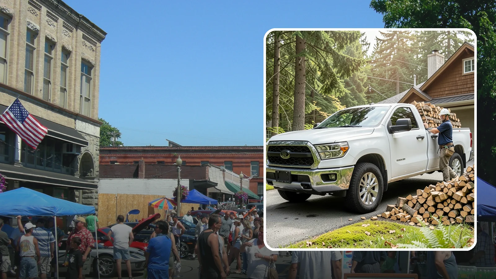 Firewood Hauling in Snohomish, Snohomish County, WA - We haul logs, rounds, or finished firewood to or from your property.