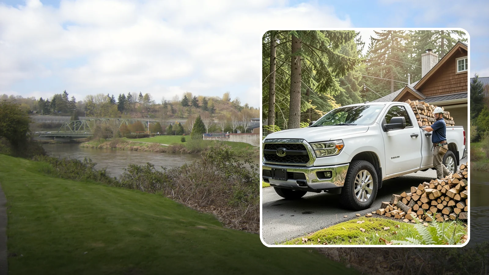 Firewood Hauling in Tukwila, King County, WA - We haul logs, rounds, or finished firewood to or from your property.