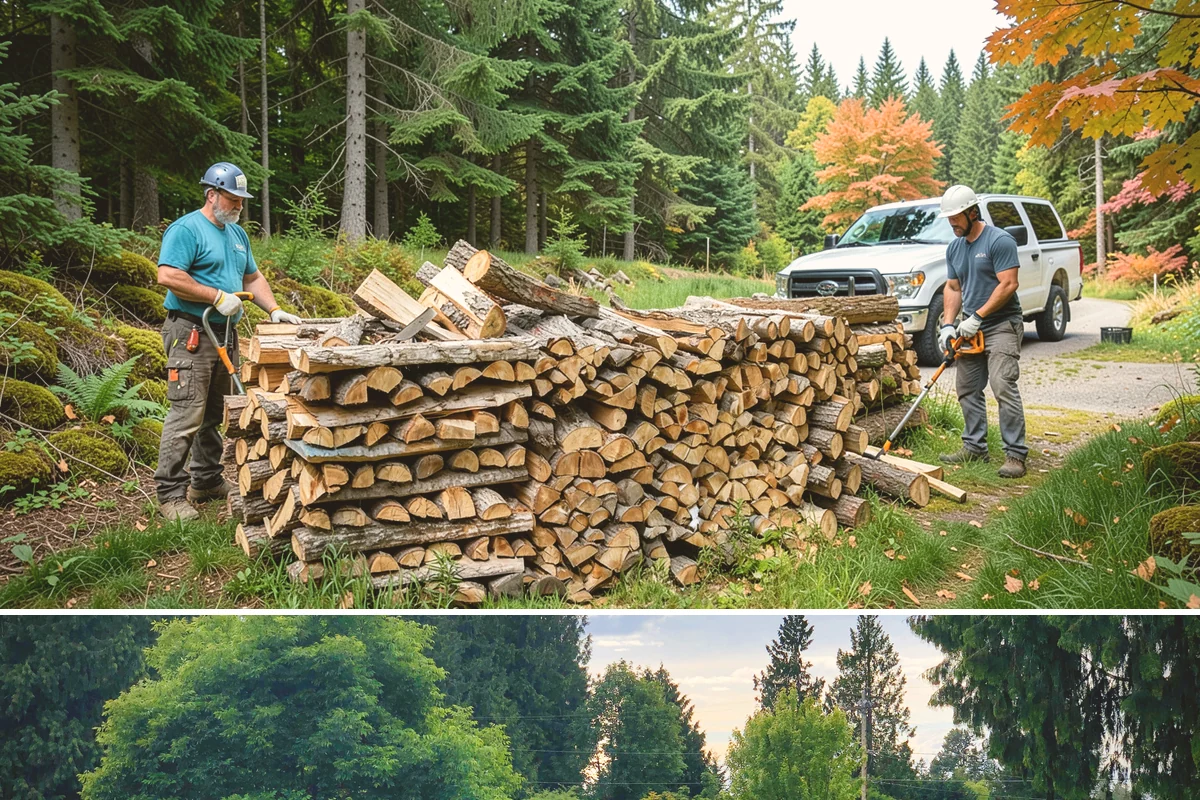 Firewood Management Services in Bonney Lake, Pierce County, WA - Set up ahead of fall so your full-service supply is managed before the winter heating season.