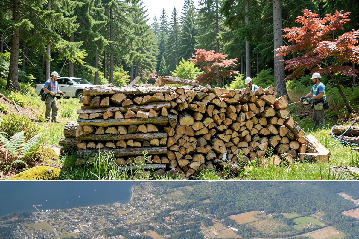 Firewood Management Services in Coupeville, Island County, WA - Set up ahead of fall so your full-service supply is managed before the winter heating season.