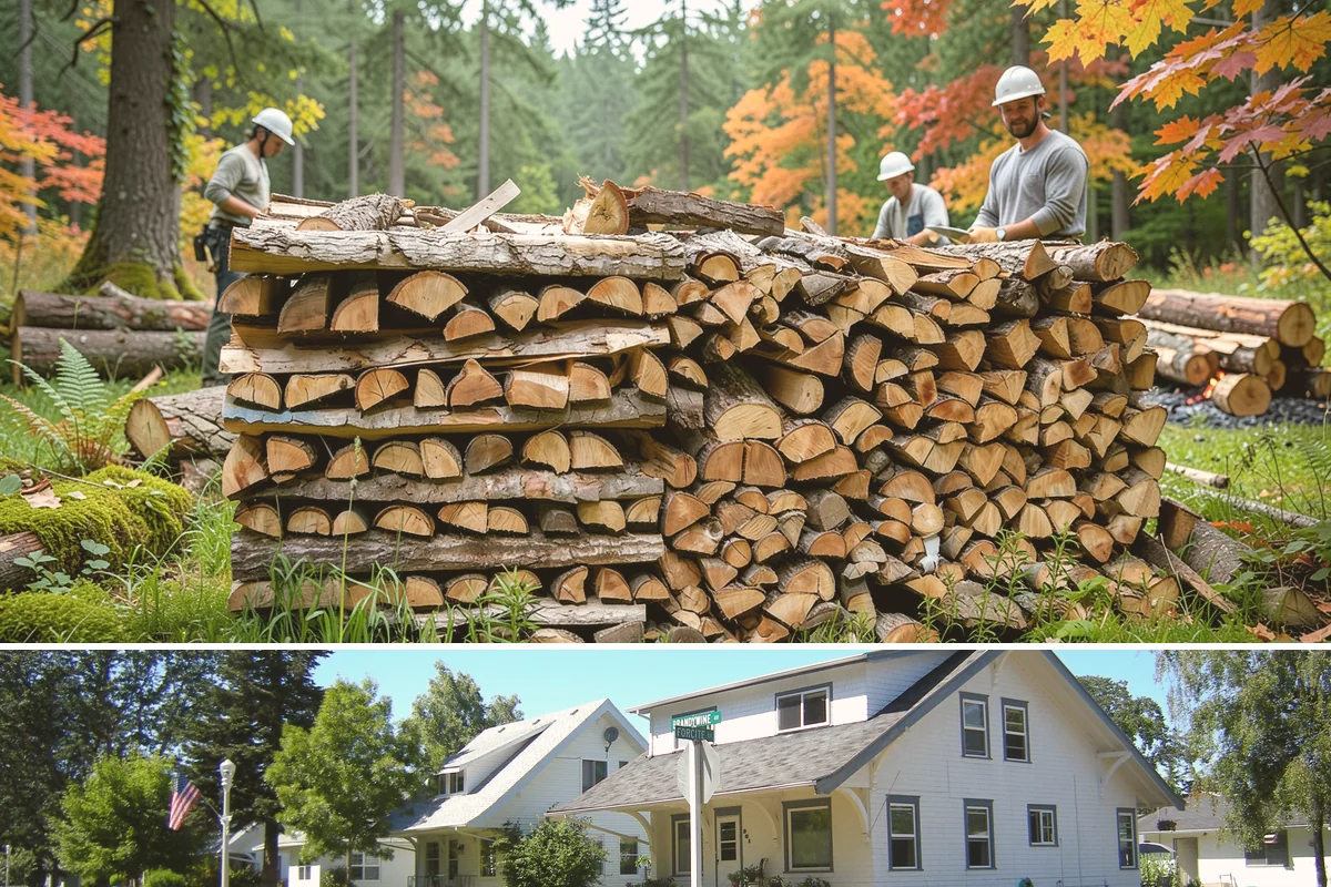 Firewood Management Services in DuPont, Pierce County, WA - Set up ahead of fall so your full-service supply is managed before the winter heating season.