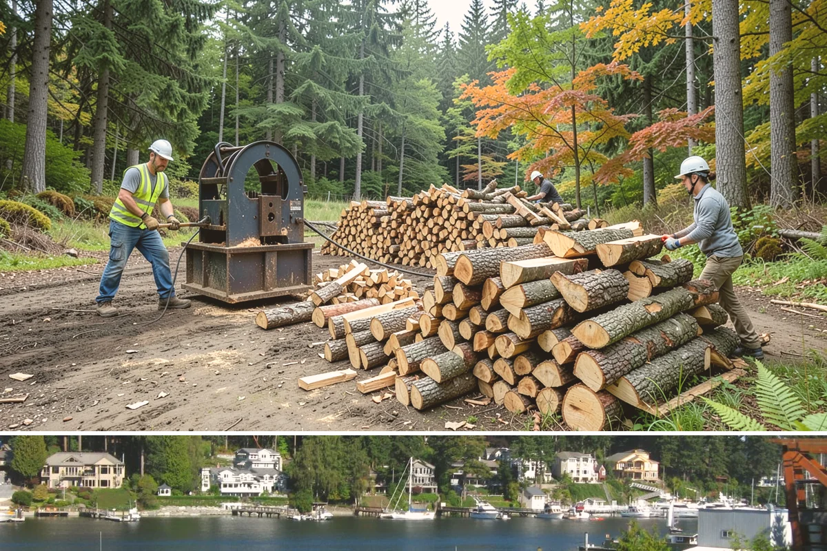 Firewood Management Services in Gig Harbor, Pierce County, WA - Set up ahead of fall so your full-service supply is managed before the winter heating season.
